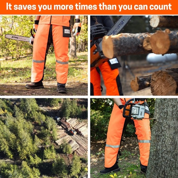 YARDMARIS Chainsaw Chaps Technical 8 Layers Class B for Chainsaw Users LRG- NWT - Picture 5 of 9